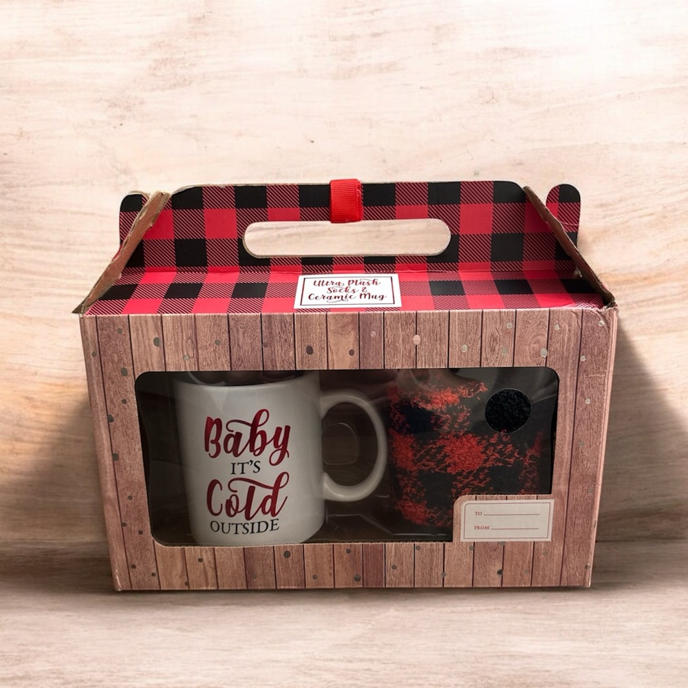 Mug & Plush Socks Gift Set